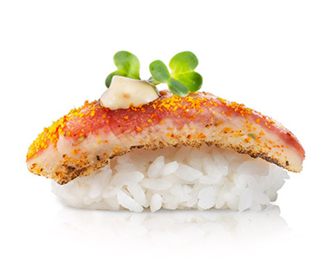 Nigiri flambierter Thunfisch